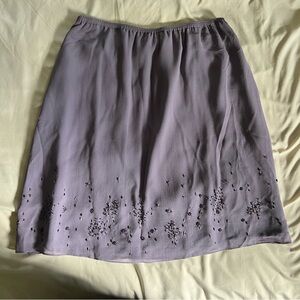 Carole Little Purple Beaded A-Line Skirt Size 14
